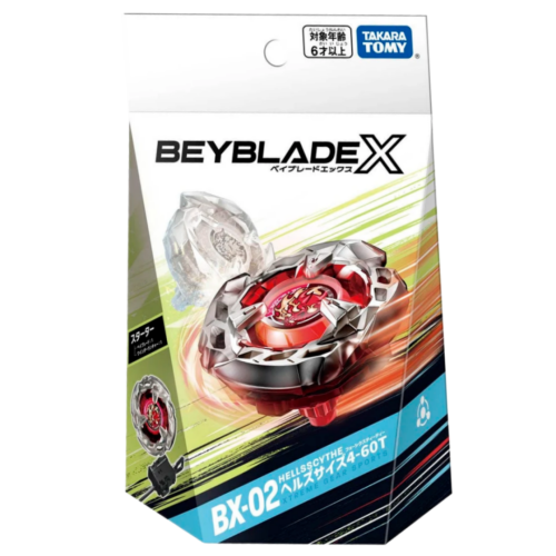 TAKARA TOMY BX-02 Hells Scythe / Incendio 4-60T Beyblade X Starter 