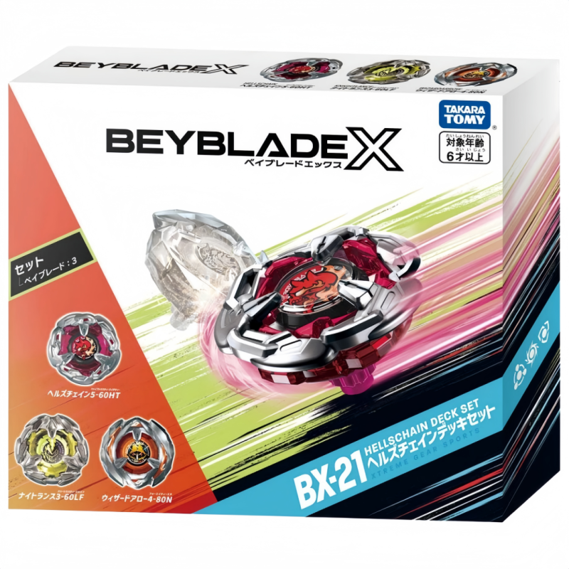 TAKARA TOMY Beyblade X BX-21 Hells Chain Deck Set  